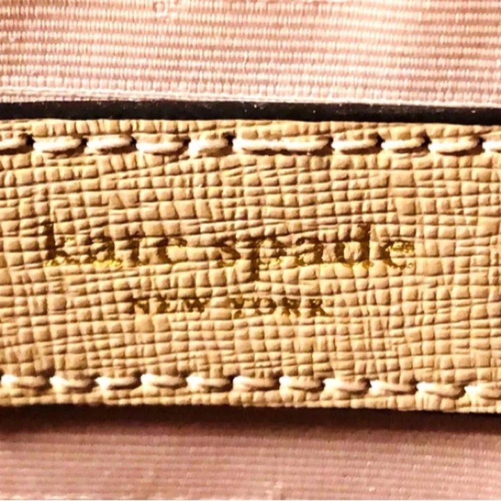 kate spade Tan and Cream Leather Round Crossbody Bag